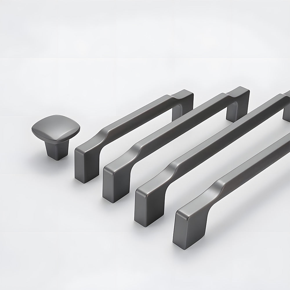 Comforsyco Slim Square Bar Cabinet Pulls and Matching Knobs