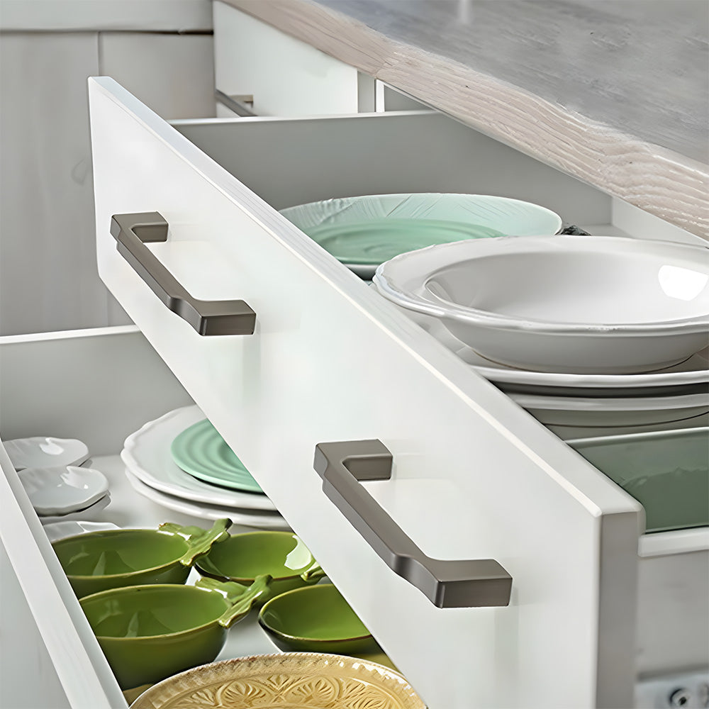 Comforsyco Slim Square Bar Cabinet Pulls and Matching Knobs
