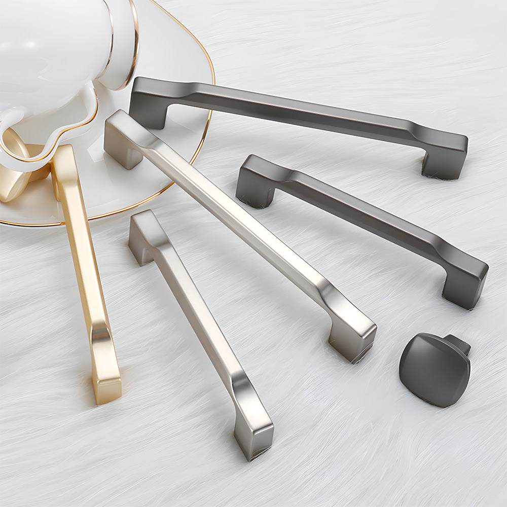 Comforsyco Slim Square Bar Cabinet Pulls and Matching Knobs