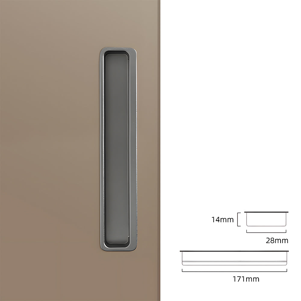 Comforsyco Slotted Recessed Cabinet Pulls and Sliding Door Handles