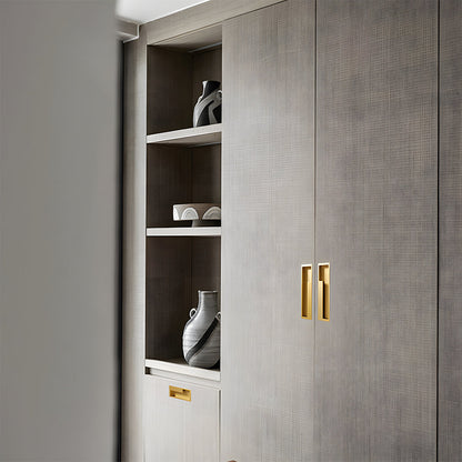 Comforsyco Slotted Recessed Cabinet Pulls in Gold, Black, and Gray