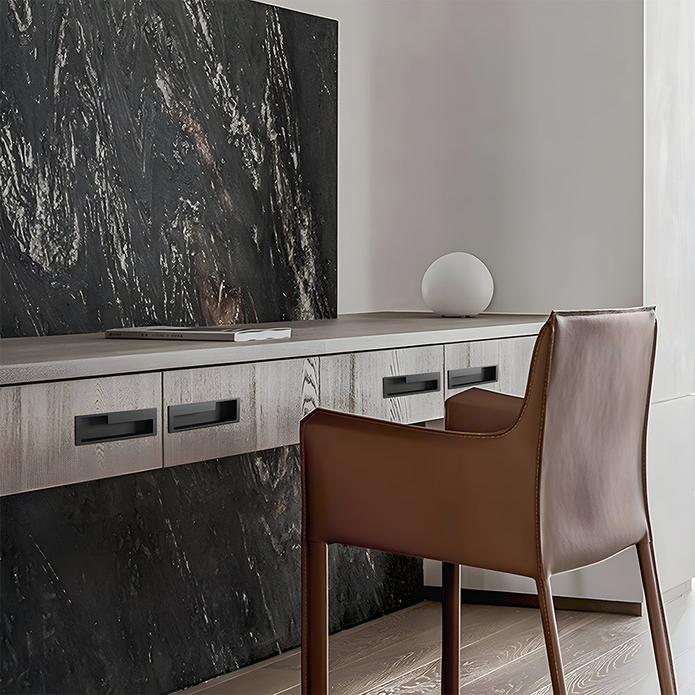 Comforsyco Slotted Recessed Cabinet Pulls in Gold, Black, and Gray