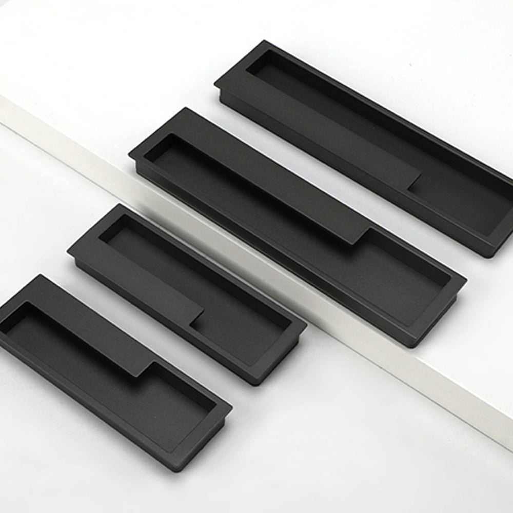 Comforsyco Slotted Recessed Cabinet Pulls in Gold, Black, and Gray