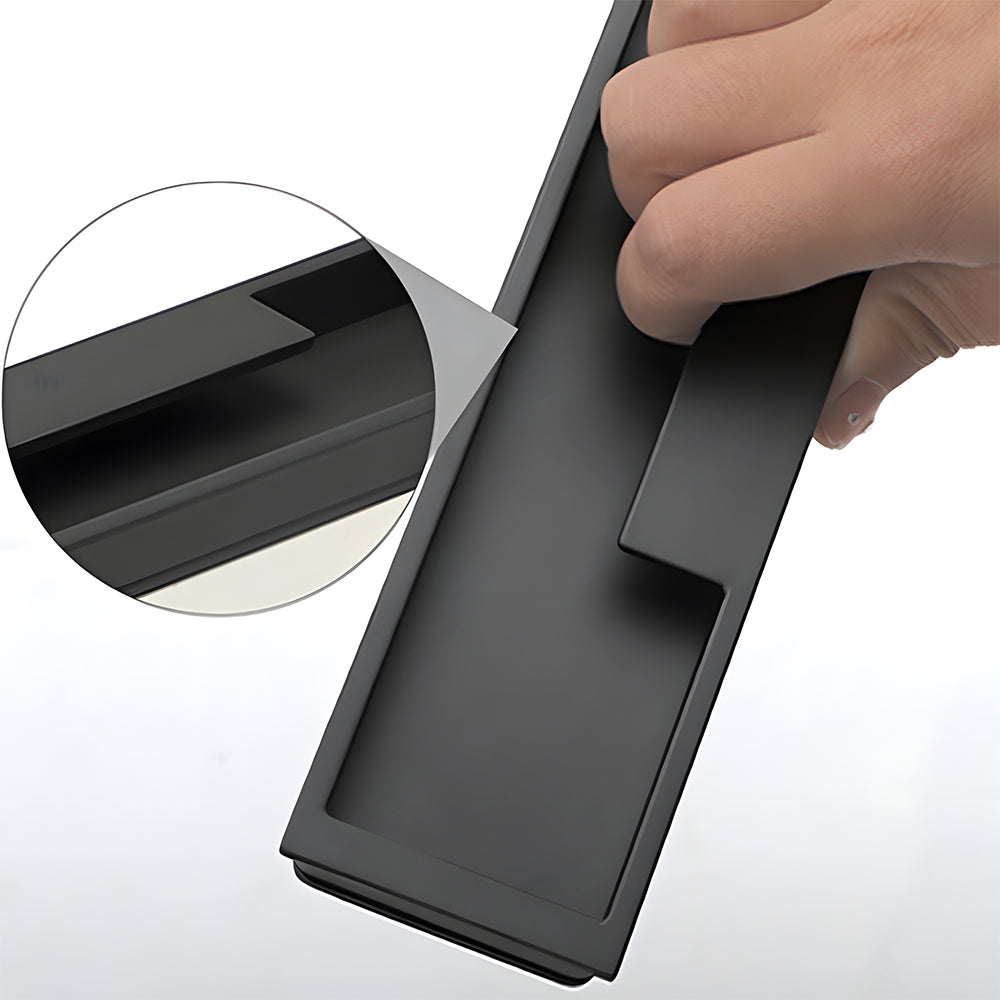 Comforsyco Slotted Recessed Cabinet Pulls in Gold, Black, and Gray