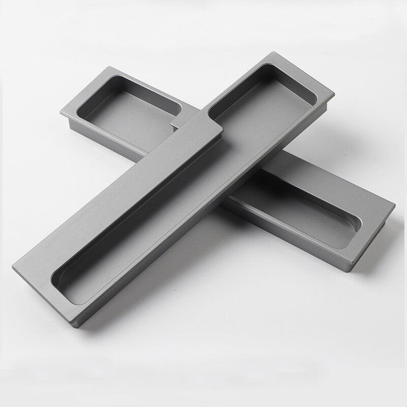 Comforsyco Slotted Recessed Cabinet Pulls in Gold, Black, and Gray