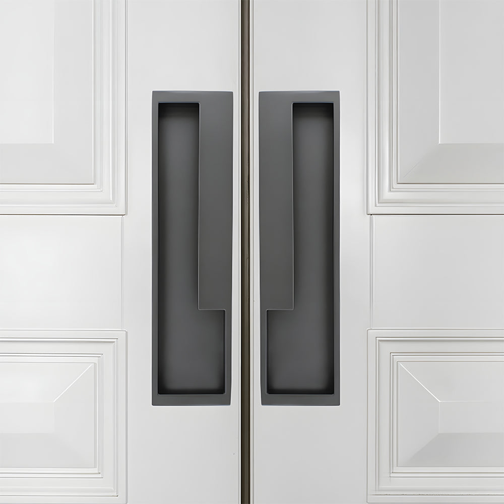 Comforsyco Slotted Recessed Cabinet Pulls in Gold, Black, and Gray