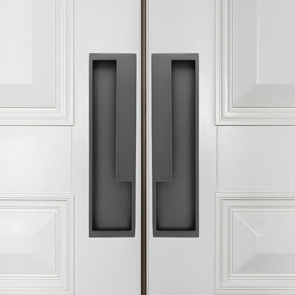 Comforsyco Slotted Recessed Cabinet Pulls in Gold, Black, and Gray