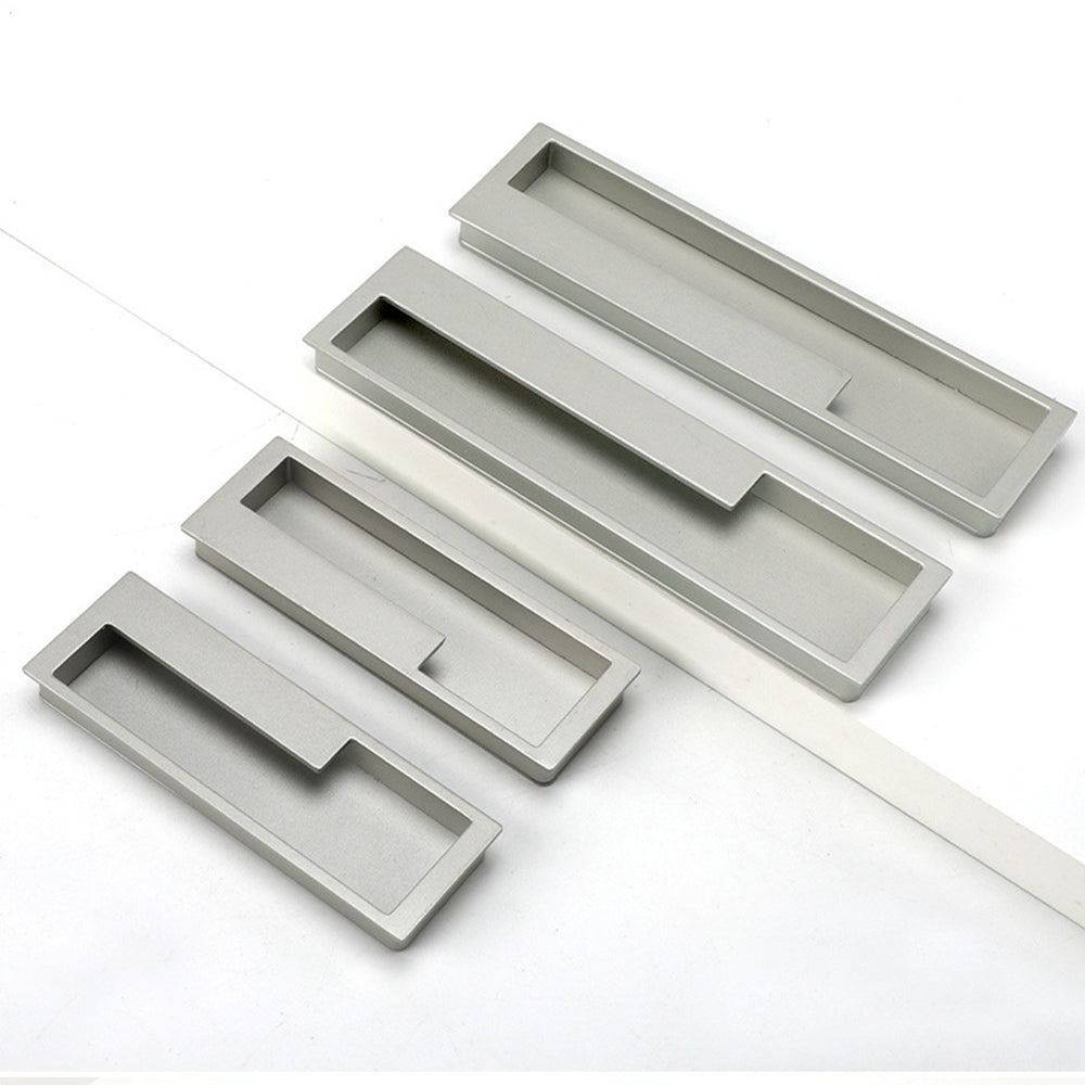 Comforsyco Slotted Recessed Cabinet Pulls in Gold, Black, and Gray
