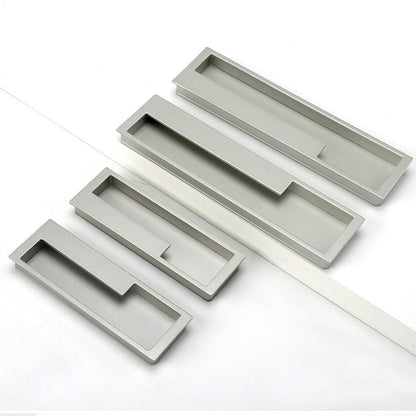 Comforsyco Slotted Recessed Cabinet Pulls in Gold, Black, and Gray