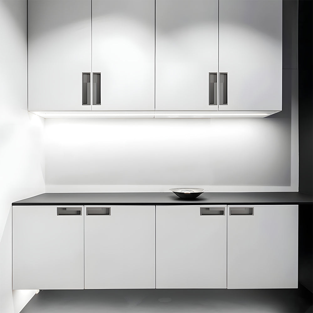 Comforsyco Slotted Recessed Cabinet Pulls in Gold, Black, and Gray