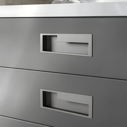 Comforsyco Slotted Recessed Cabinet Pulls in Gold, Black, and Gray