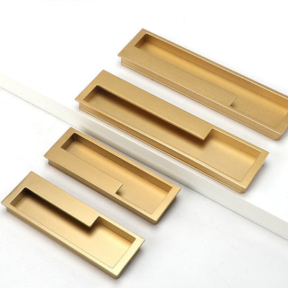 Comforsyco Slotted Recessed Cabinet Pulls in Gold, Black, and Gray