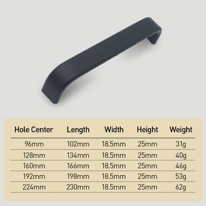 Comforsyco Smooth Curved Bar Cabinet Pulls and Drawer Handles