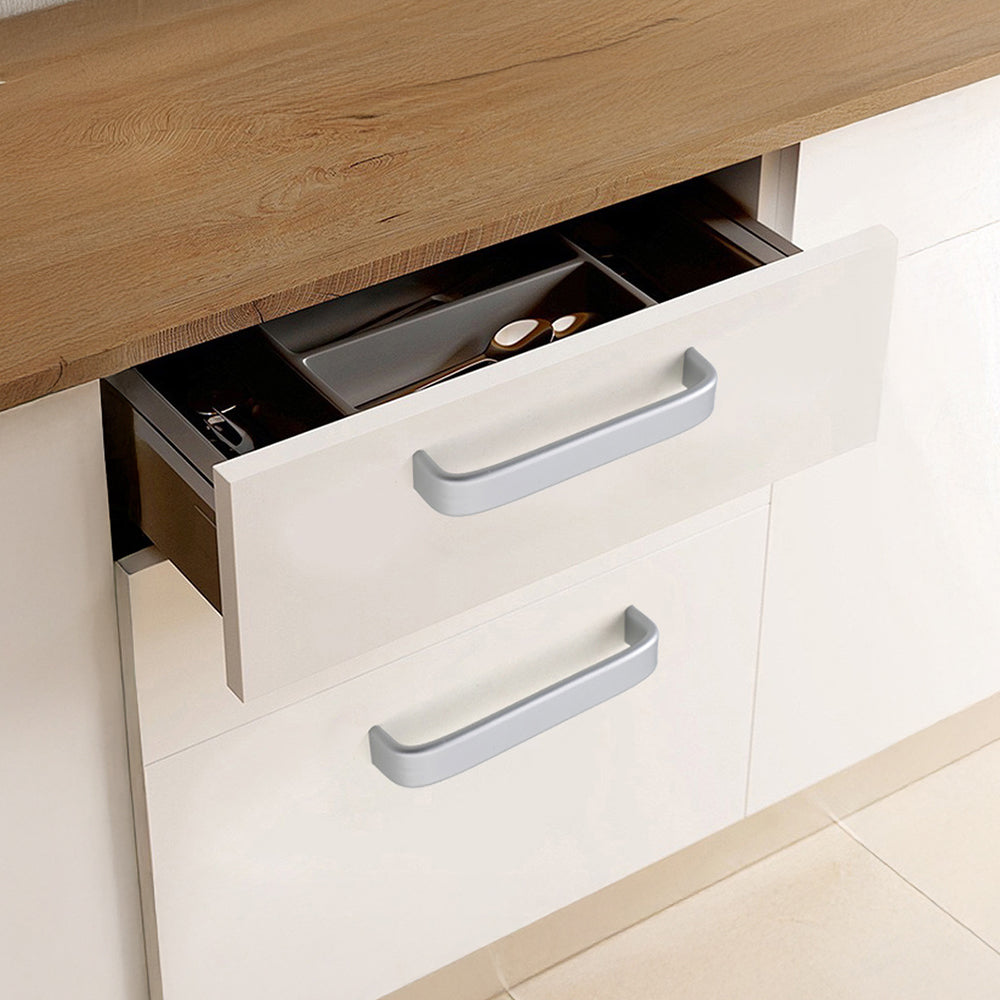 Comforsyco Smooth Curved Bar Cabinet Pulls and Drawer Handles