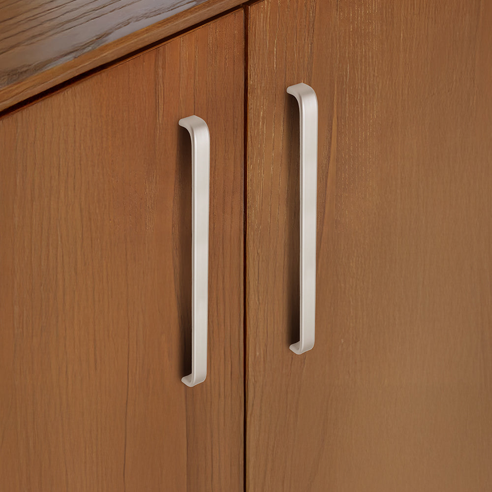 Comforsyco Smooth Curved Bar Cabinet Pulls and Drawer Handles