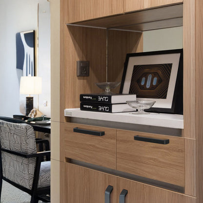Comforsyco Smooth Curved Bar Cabinet Pulls and Drawer Handles
