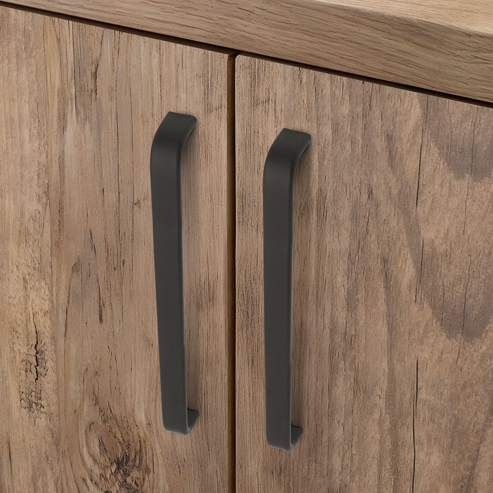 Comforsyco Smooth Curved Bar Cabinet Pulls and Drawer Handles