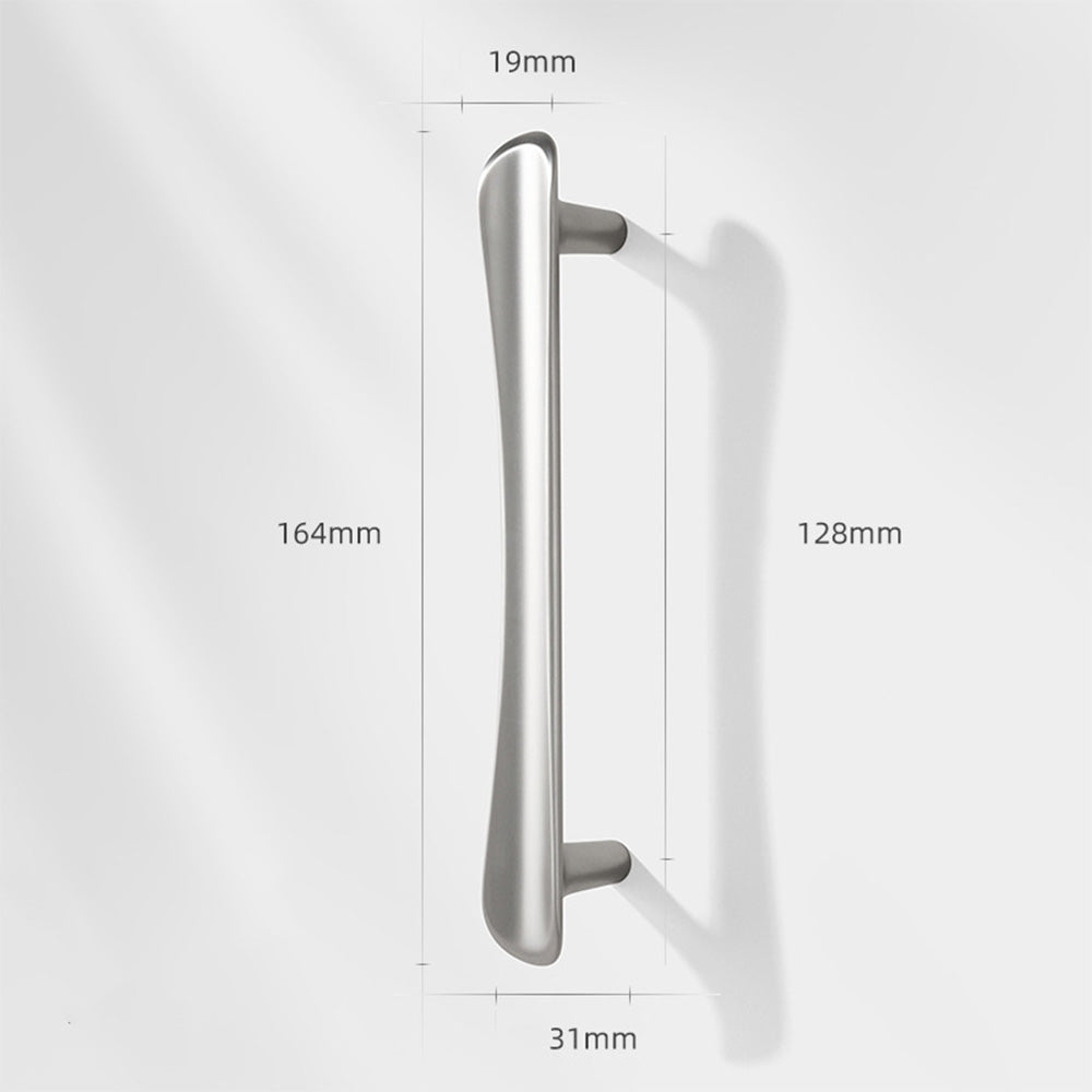 Comforsyco Smooth Curved Cabinet Handles and Round Knobs for Wardrobes