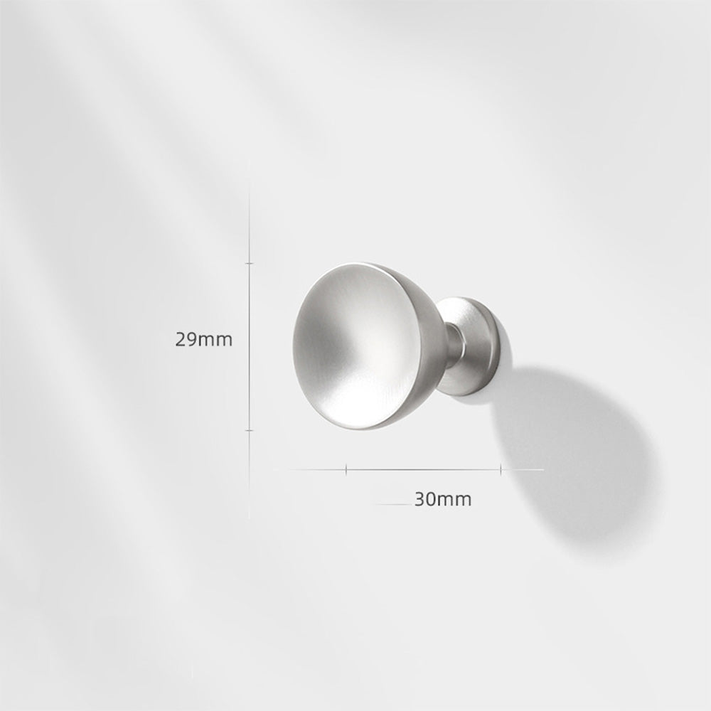 Comforsyco Smooth Curved Cabinet Handles and Round Knobs for Wardrobes