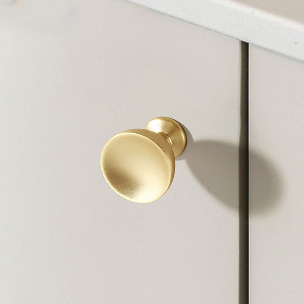 Comforsyco Smooth Curved Cabinet Handles and Round Knobs for Wardrobes