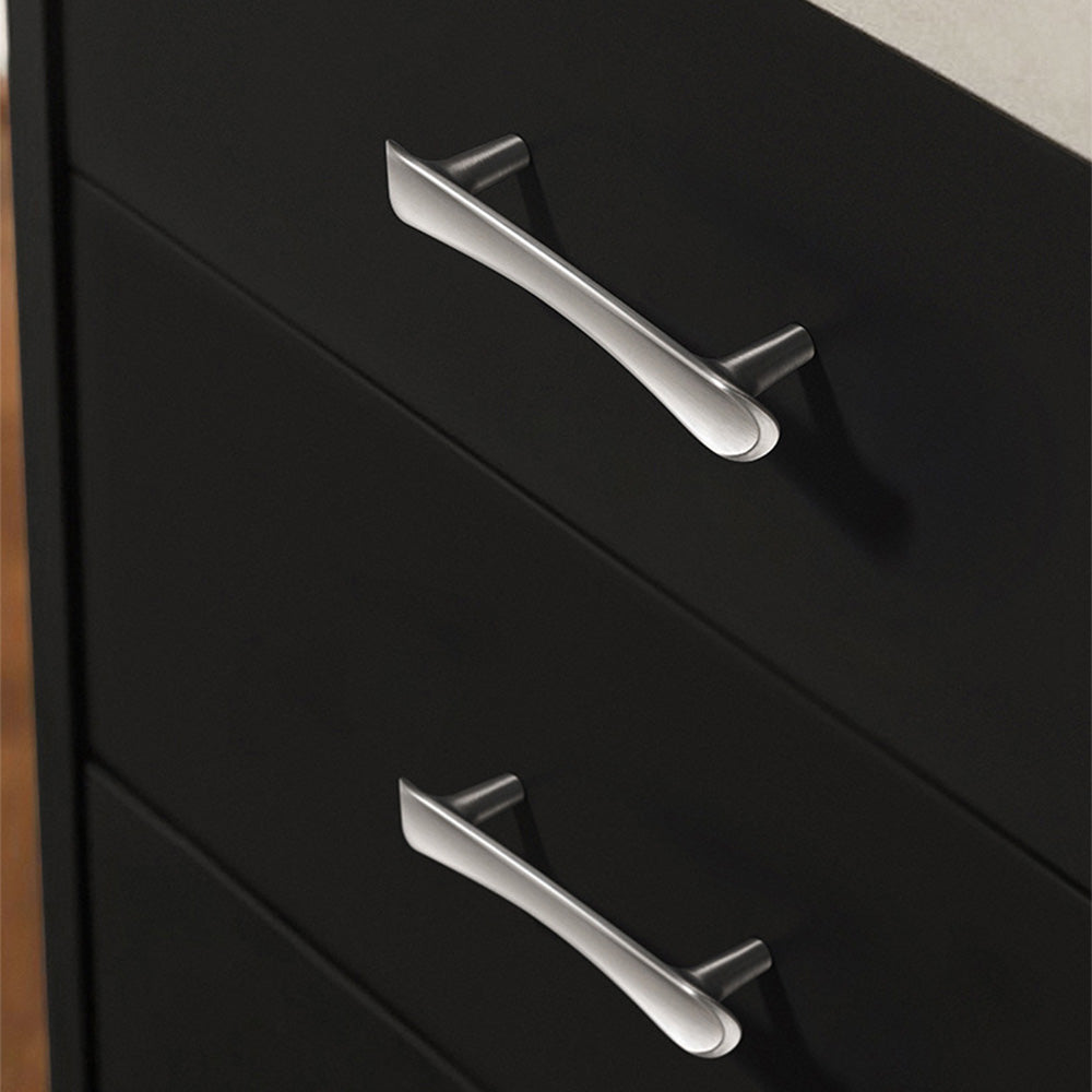 Comforsyco Smooth Curved Cabinet Handles and Round Knobs for Wardrobes
