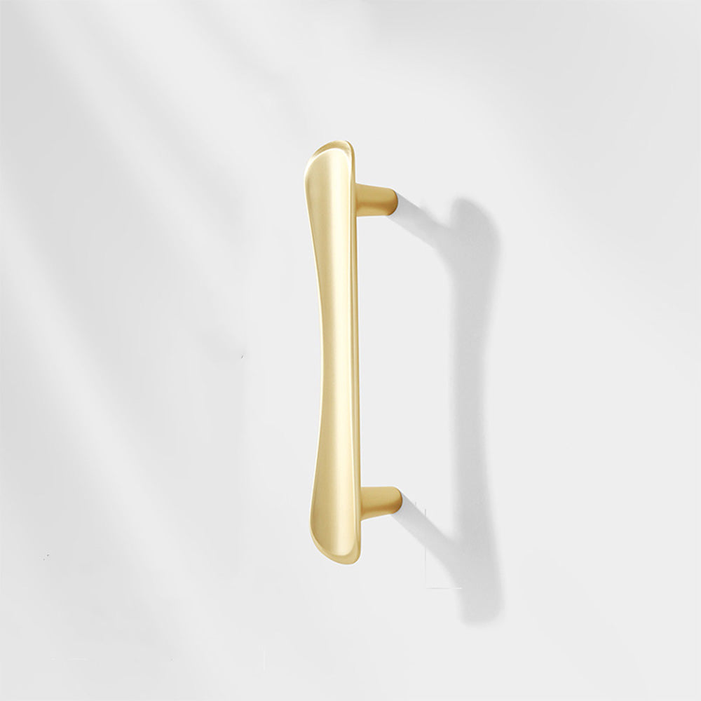 Comforsyco Smooth Curved Cabinet Handles and Round Knobs for Wardrobes