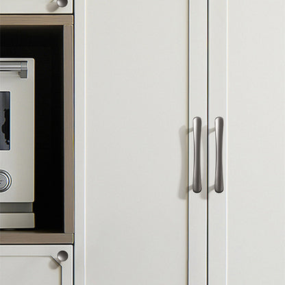 Comforsyco Smooth Curved Cabinet Handles and Round Knobs for Wardrobes