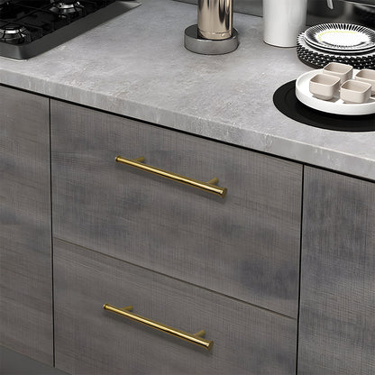 Comforsyco Smooth Gold Brass Cabinet Handles and Drawer Pulls