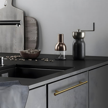 Comforsyco Smooth Gold Brass Cabinet Handles and Drawer Pulls