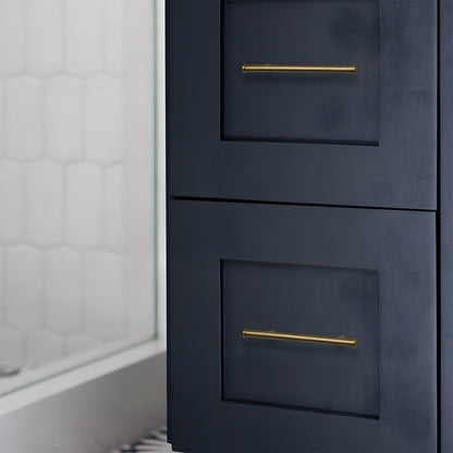 Comforsyco Smooth Gold Brass Cabinet Handles and Drawer Pulls