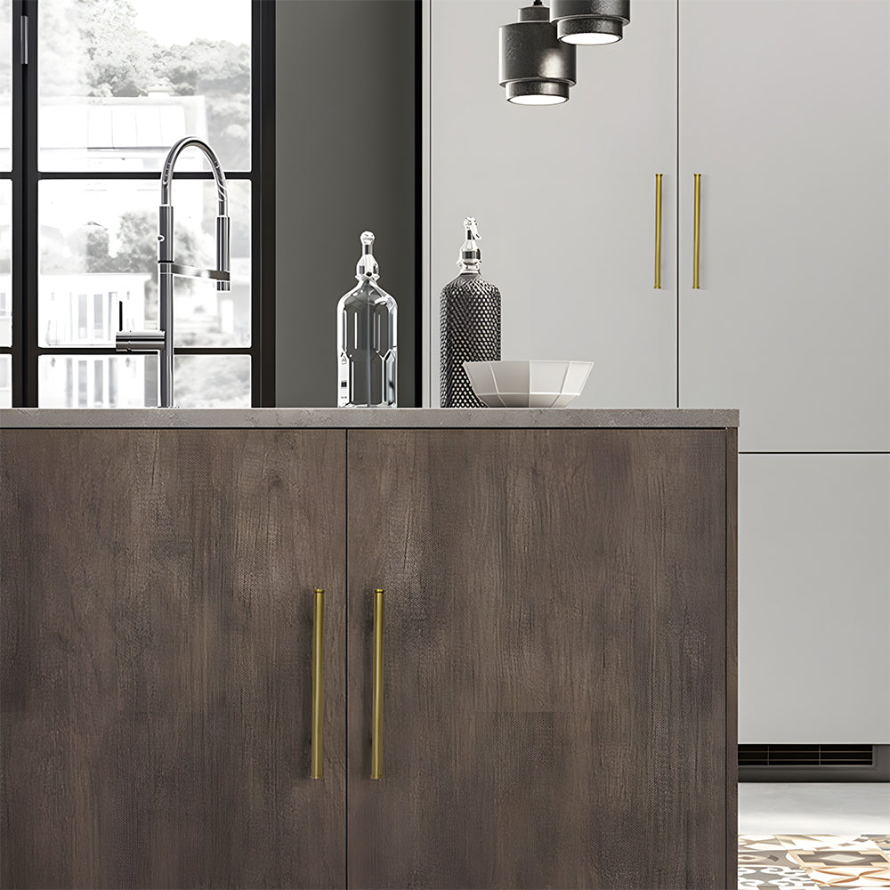 Comforsyco Smooth Gold Brass Cabinet Handles and Drawer Pulls