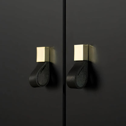 Comforsyco Soft Leather Loop Cabinet Handles for Wardrobes