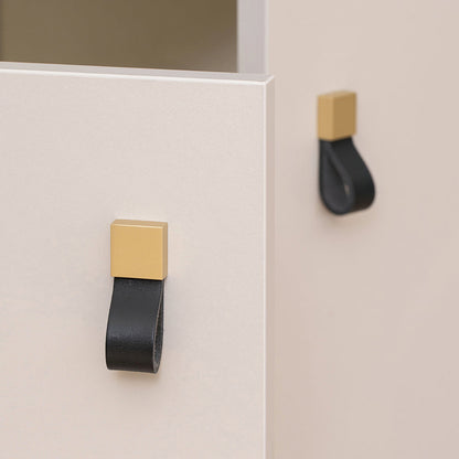 Comforsyco Soft Leather Loop Cabinet Handles for Wardrobes