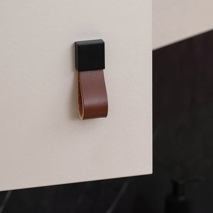 Comforsyco Soft Leather Loop Cabinet Handles for Wardrobes
