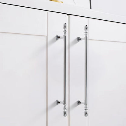 Comforsyco Solid Brass Round Bar Cabinet Pulls and Knobs