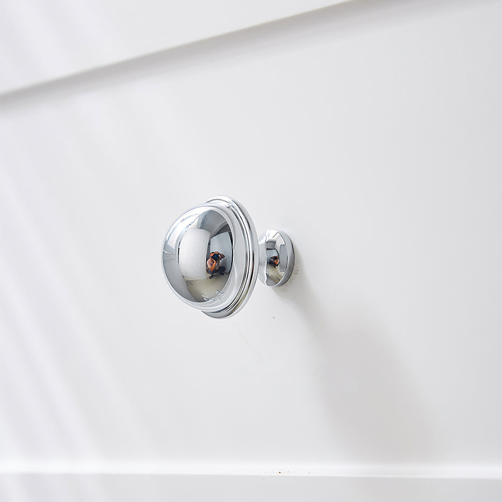 Comforsyco Solid Brass Round Bar Cabinet Pulls and Knobs