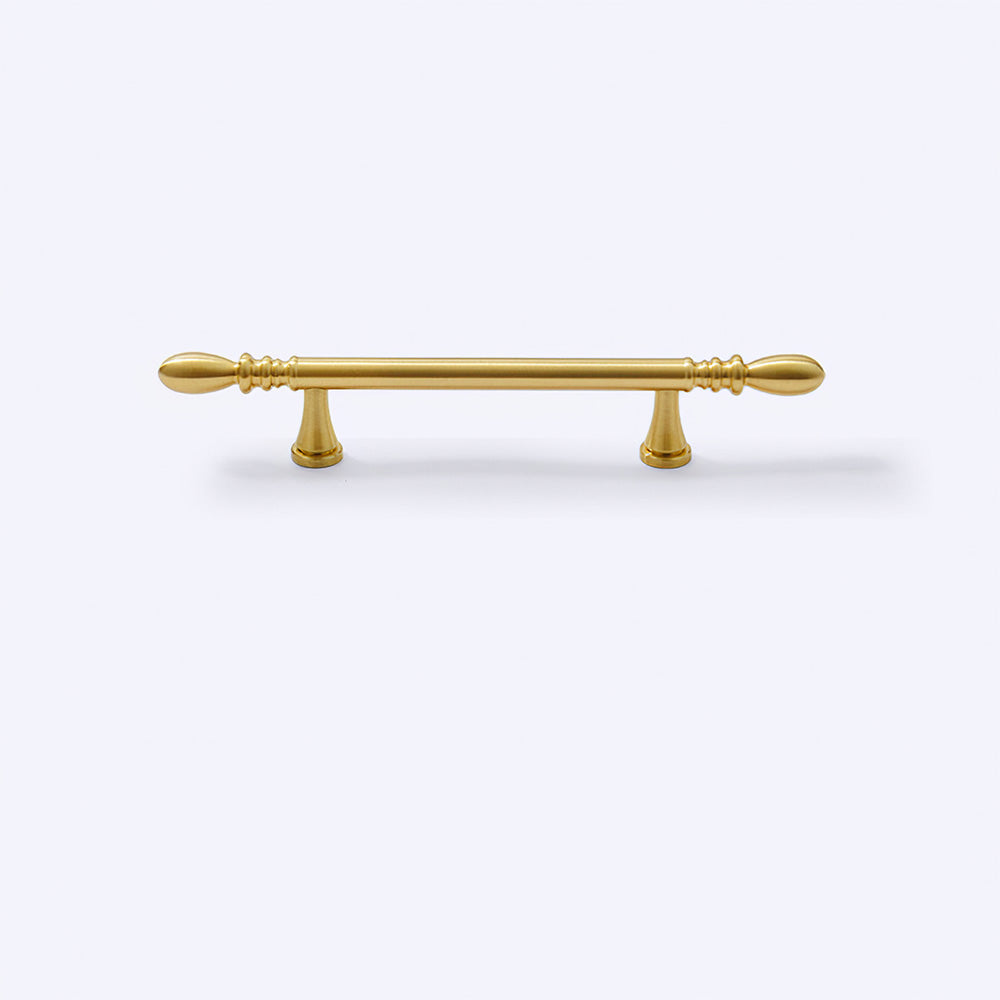 Comforsyco Solid Brass Round Bar Cabinet Pulls and Knobs