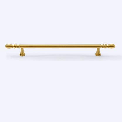 Comforsyco Solid Brass Round Bar Cabinet Pulls and Knobs