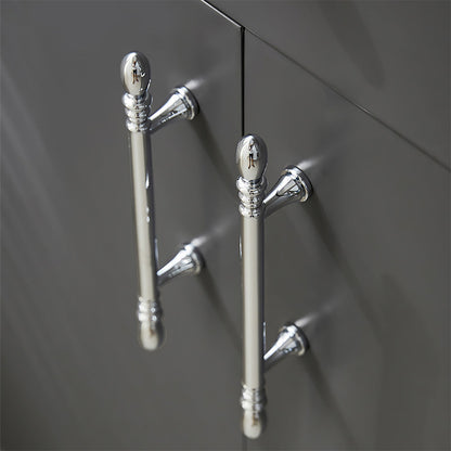 Comforsyco Solid Brass Round Bar Cabinet Pulls and Knobs