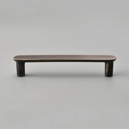 Coffee brass rounded bar cabinet pull, presented for reference on a clean neutral background