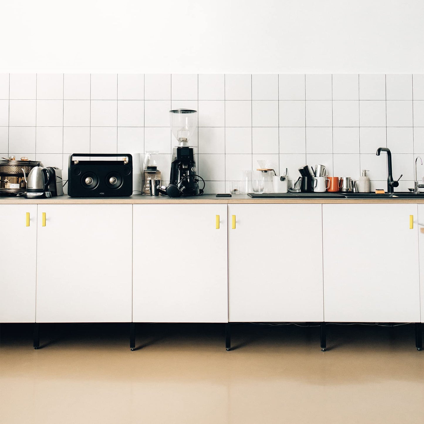 Comforsyco Square Brushed Gold Cabinet Pulls For Kitchen