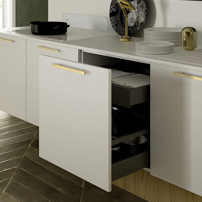 Comforsyco Square Brushed Gold Cabinet Pulls For Kitchen