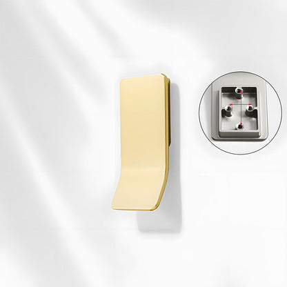 Square finger edge pull with a curved grip, shown clearly with its construction and finish visible