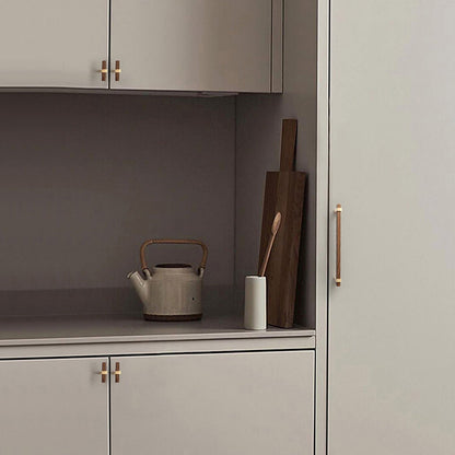 Comforsyco Square T-Bar Wooden Walnut Kitchen Cabinet Pulls