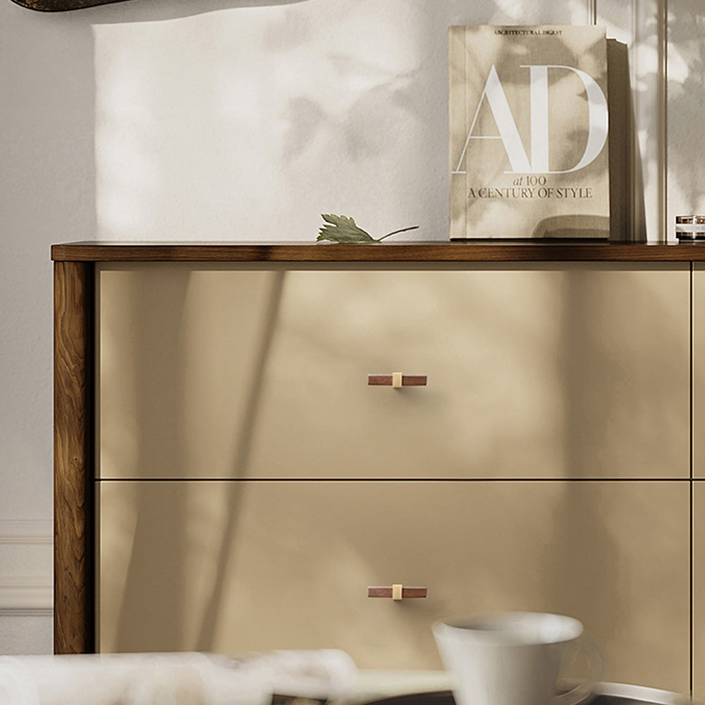 Comforsyco Square T-Bar Wooden Walnut Kitchen Cabinet Pulls