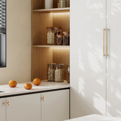 Comforsyco Square T-Bar Wooden Walnut Kitchen Cabinet Pulls