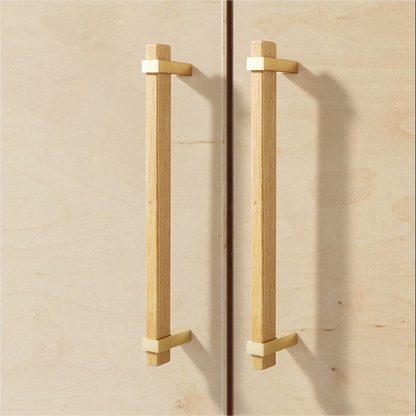 Comforsyco Square T-Bar Wooden Walnut Kitchen Cabinet Pulls