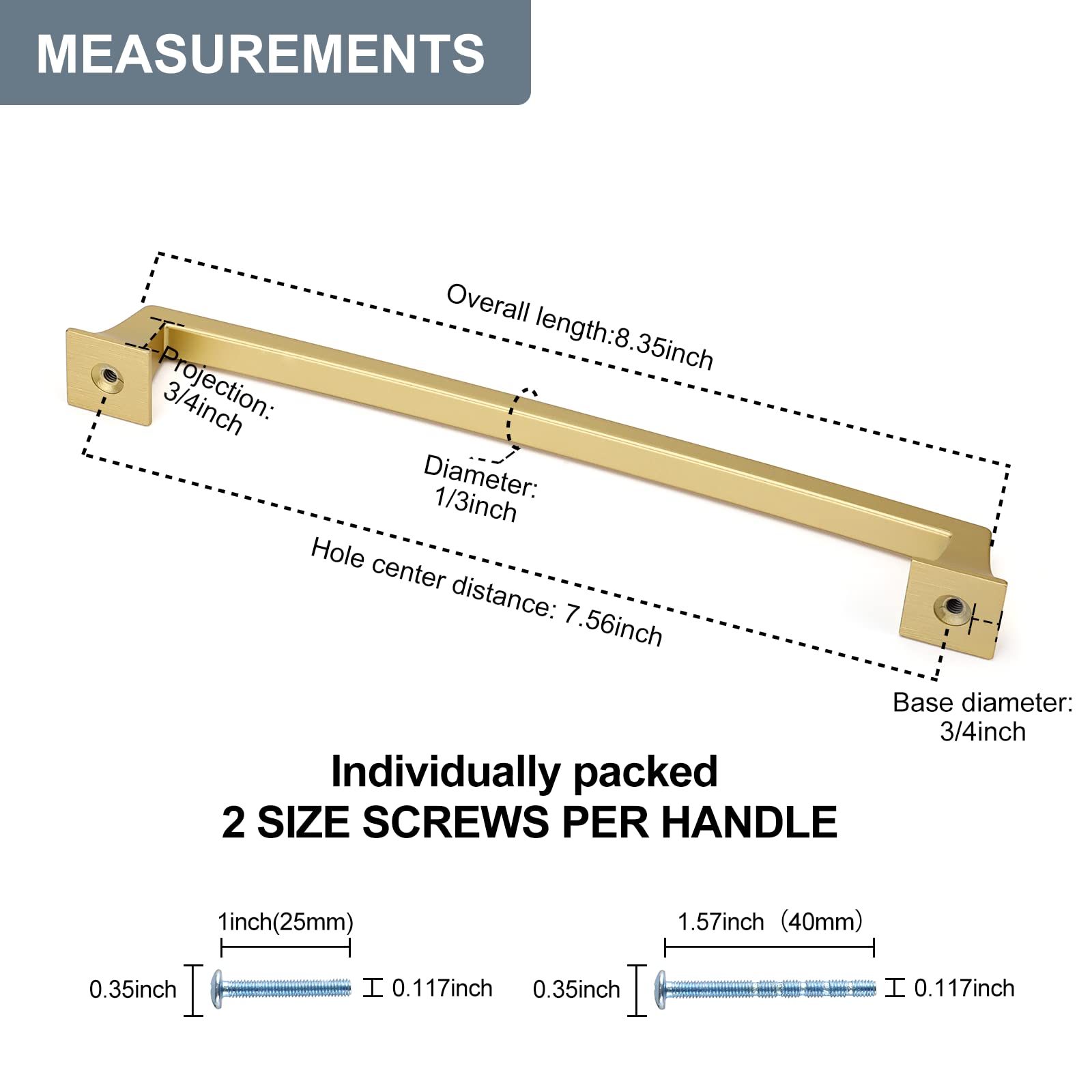 Comforsyco Squared Bar Cabinet Pulls and Drawer Handles