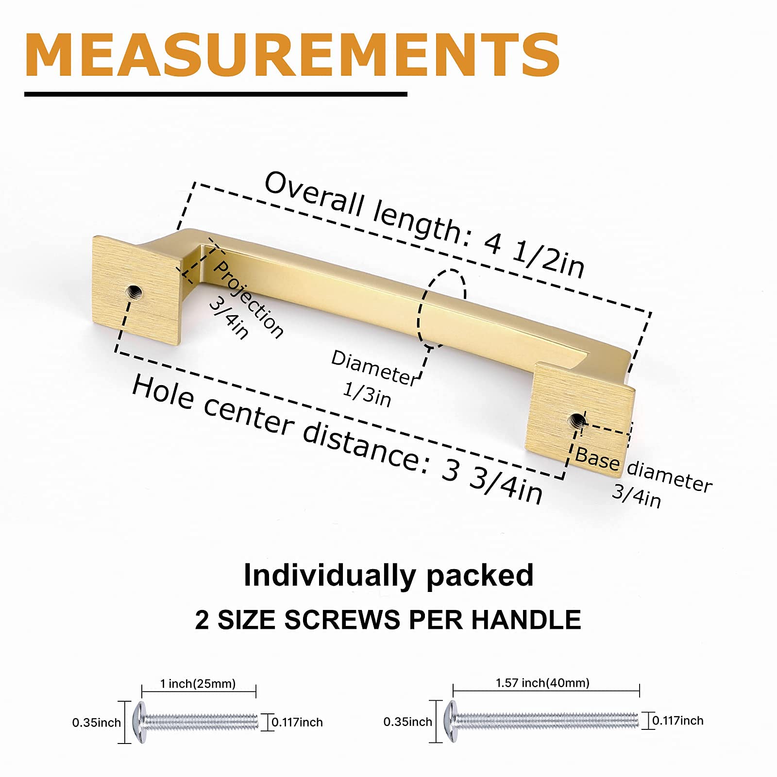 Comforsyco Squared Bar Cabinet Pulls and Drawer Handles