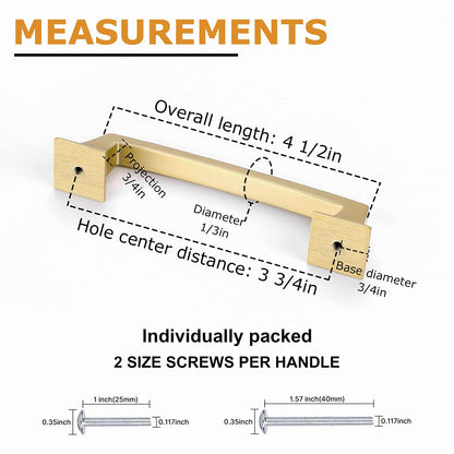Comforsyco Squared Bar Cabinet Pulls and Drawer Handles